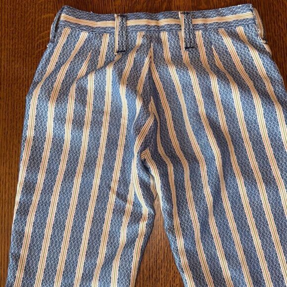 Vintage 1960s 70s Lady Wrangler Striped Patch Pocket Flare Pants Hippie Western - Picture 9 of 14